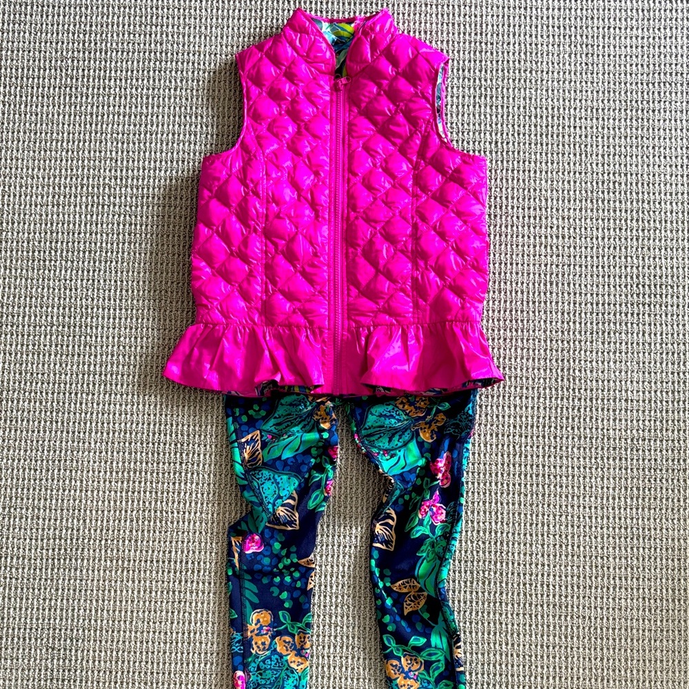 Lilly Pulitzer vest and leggings bundle